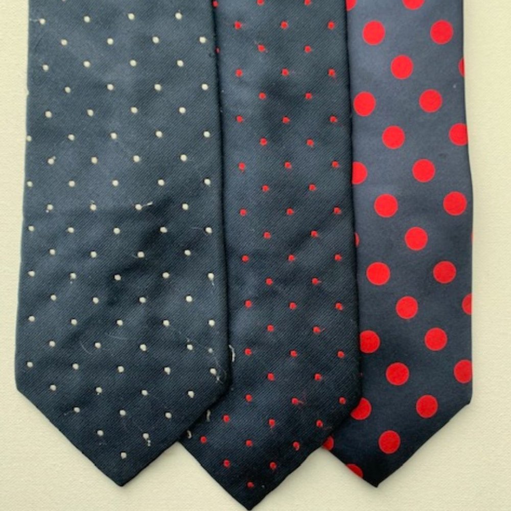 A set of three ties